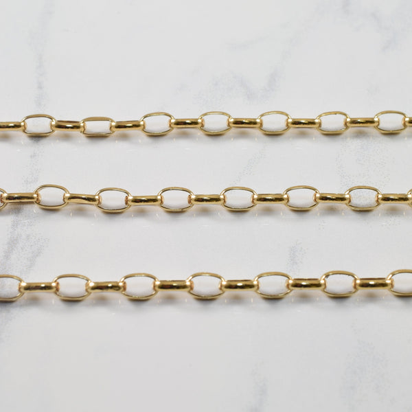 10k Yellow Gold Cable Chain | 18.5