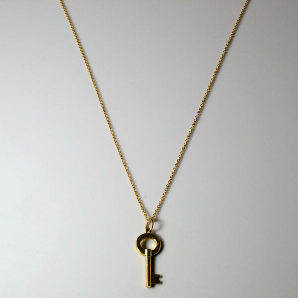 'Tiffany & Co.' Yellow Gold Key Necklace | 18