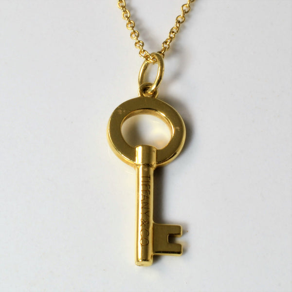 'Tiffany & Co.' Yellow Gold Key Necklace | 18