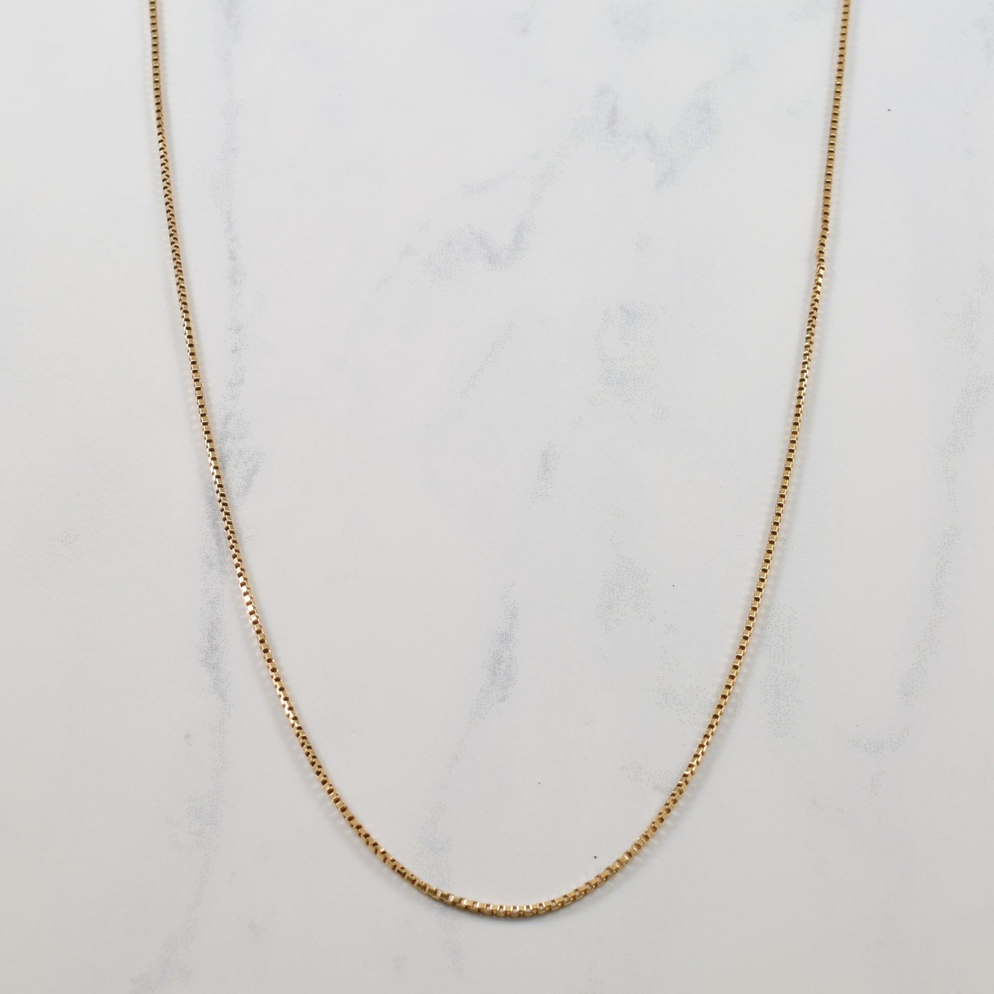 10k Yellow Gold Box Chain | 22