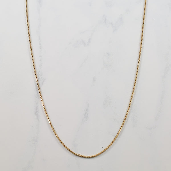 10k Yellow Gold Box Chain | 22