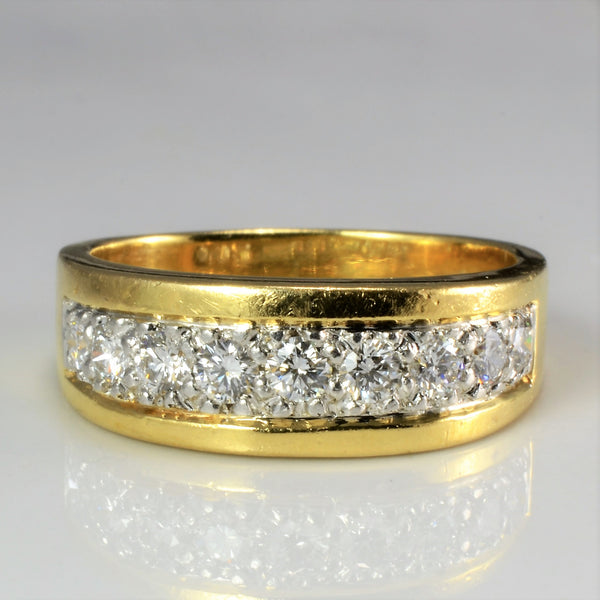 BIRKS/ CAVELTI Diamond Row Heavy Band | 0.70 ctw, SZ 8 |