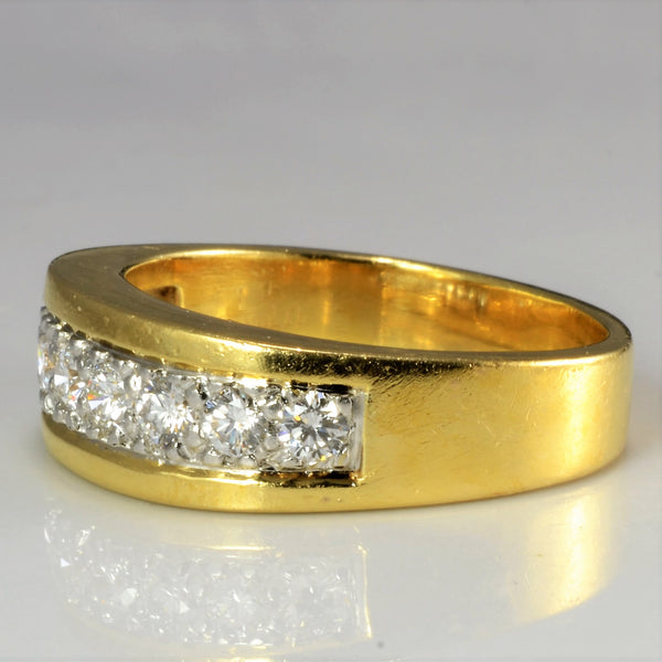 BIRKS/ CAVELTI Diamond Row Heavy Band | 0.70 ctw, SZ 8 |