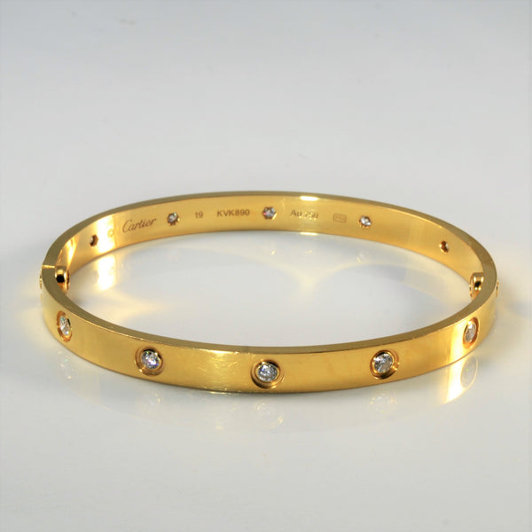 CARTIER Love Bracelet, 10 Diamonds | 0.96ctw | 7