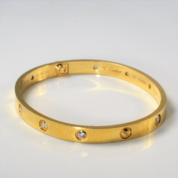 CARTIER Love Bracelet, 10 Diamonds | 0.96ctw | 7