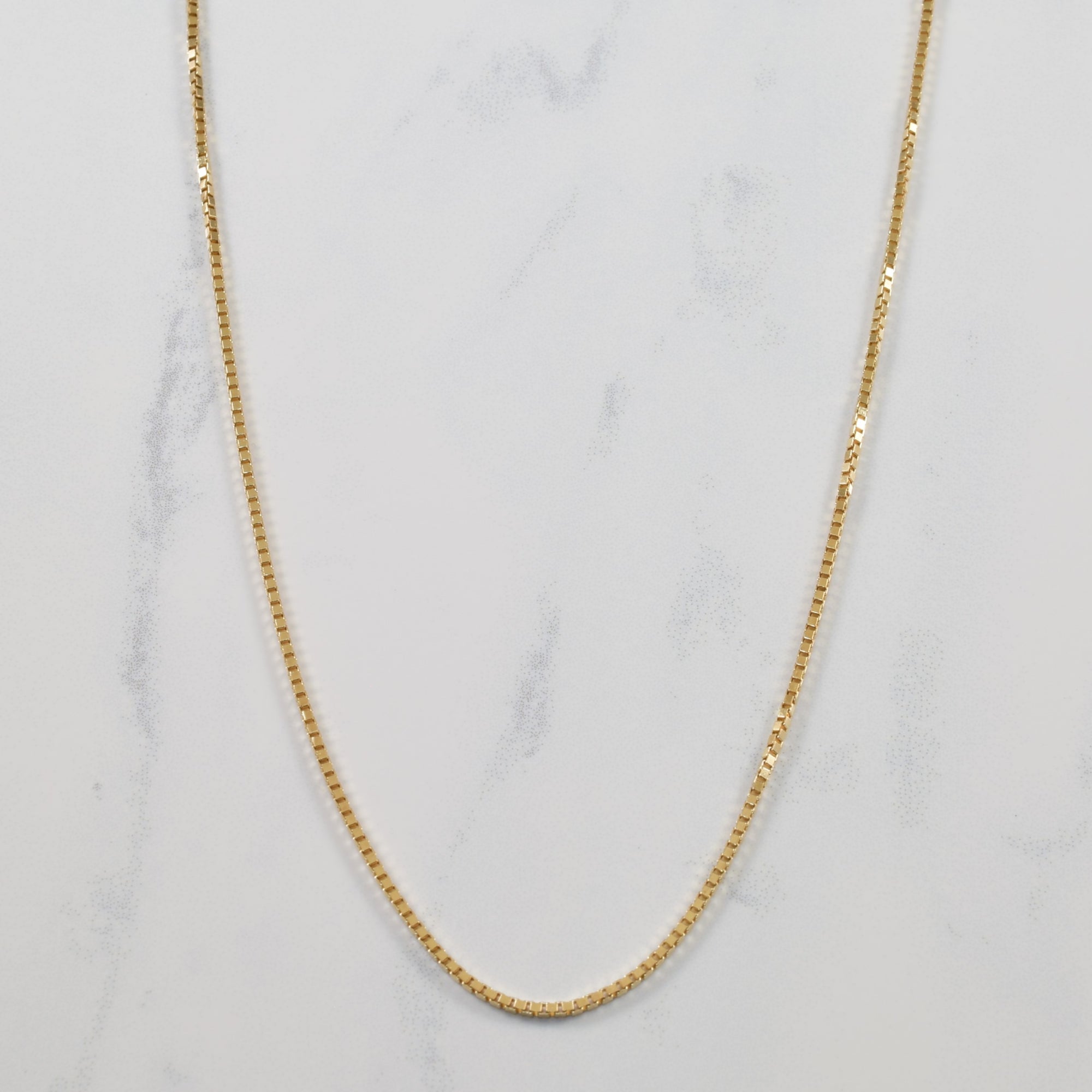 10k Yellow Gold Box Chain | 16