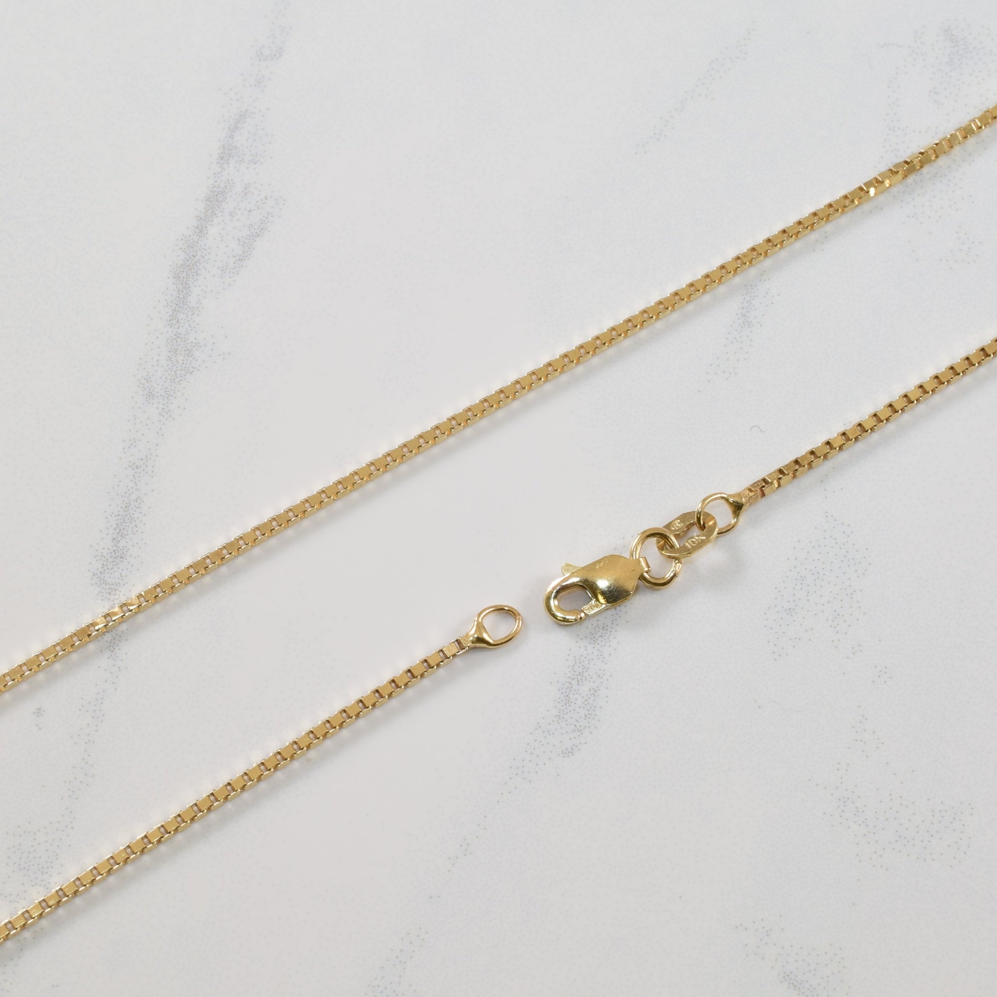 10k Yellow Gold Box Chain | 16