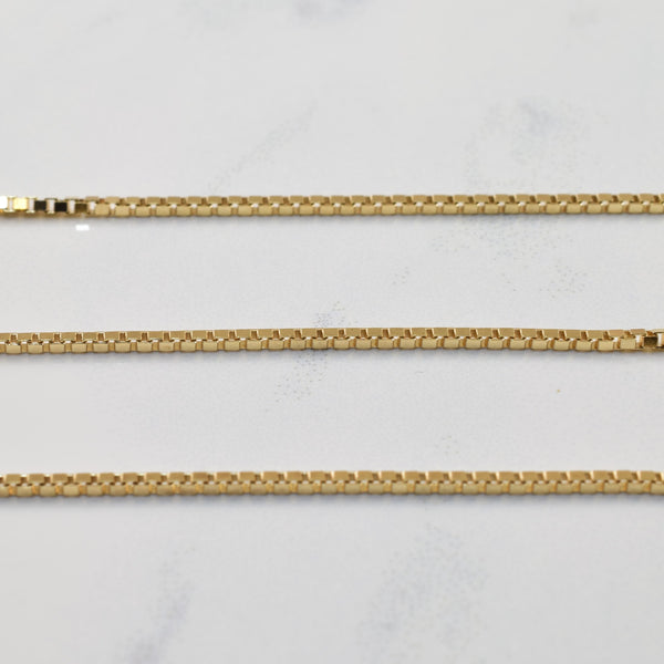 10k Yellow Gold Box Chain | 16