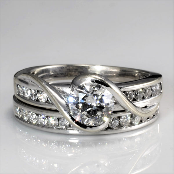 Bypass Diamond Wedding Set | 1.08 ctw | I1, H | SZ 5.25 |