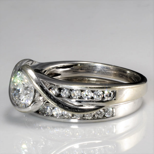 Bypass Diamond Wedding Set | 1.08 ctw | I1, H | SZ 5.25 |