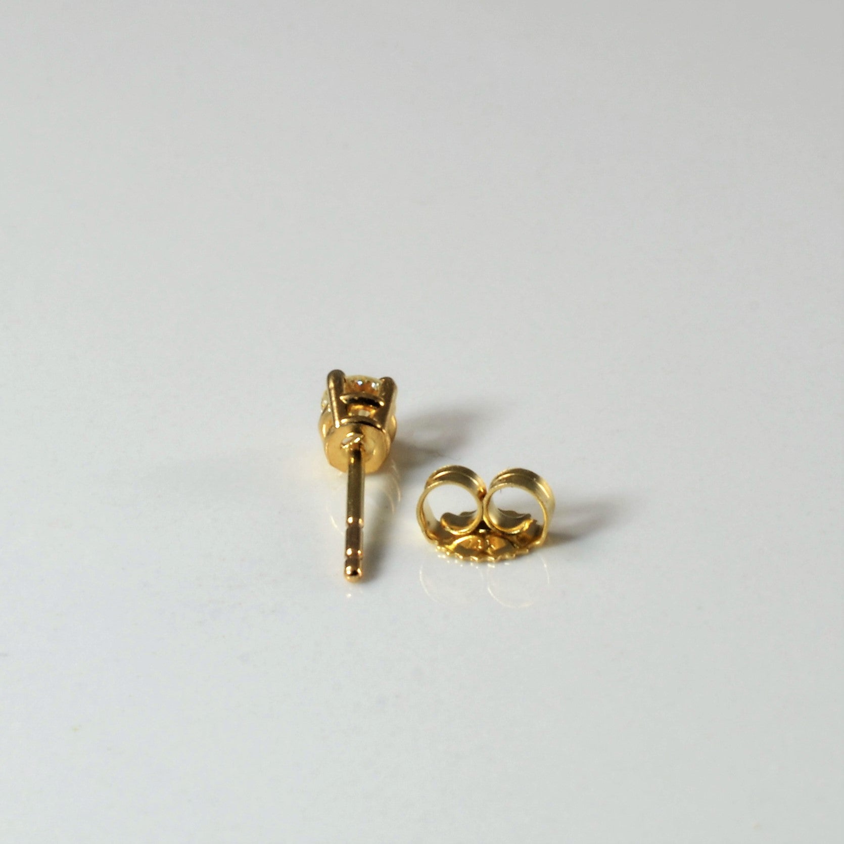 'Bespoke' Classic Solitaire Diamond Stud Earrings | Yellow Gold | Est. 0.25ctw |