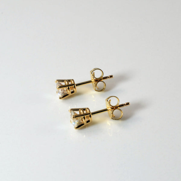 'Bespoke' Classic Solitaire Diamond Stud Earrings | Yellow Gold | Est. 0.50ctw |