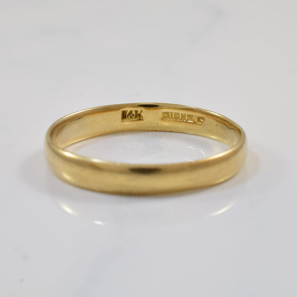 'Birks' Classic Yellow Gold Band | SZ 12.25 |