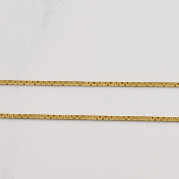 14k Yellow Gold Box Chain | 17