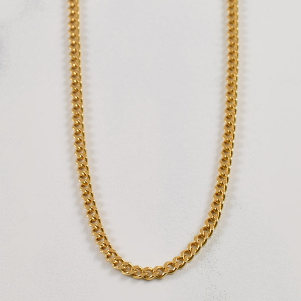 18k Yellow Gold Cuban Chain | 19.5