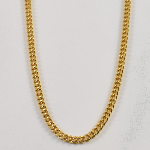 18k Yellow Gold Cuban Chain | 23.5