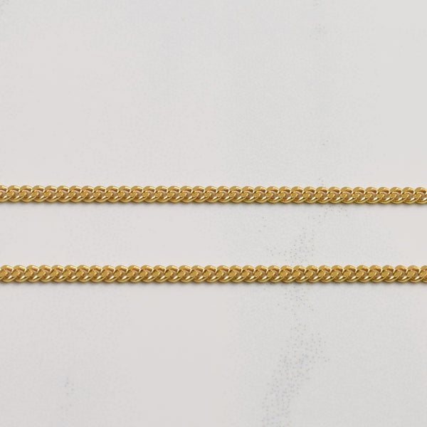 18k Yellow Gold Cuban Chain | 23.5