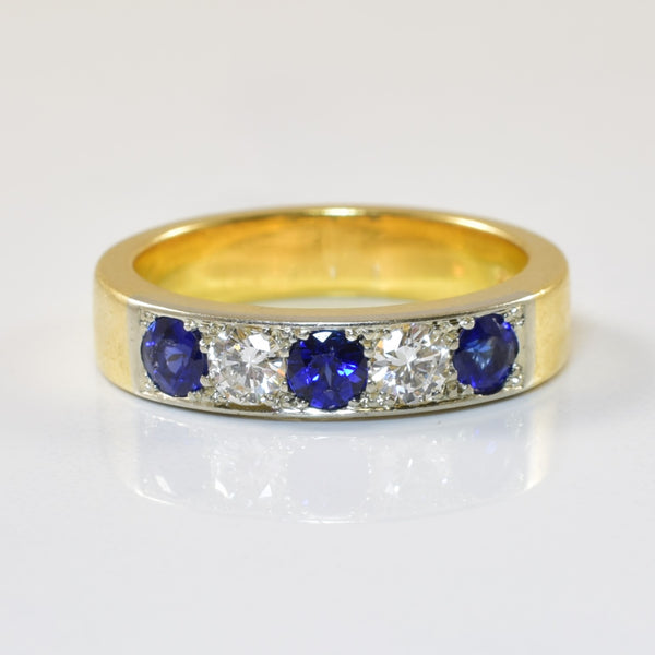 'Brinkhaus' Sapphire & Diamond Band | 0.60ctw, 0.32ctw | SZ 7.5 |