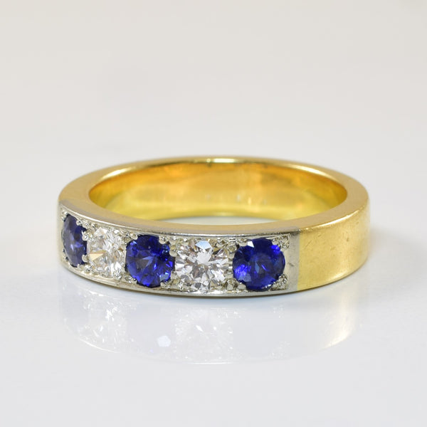 'Brinkhaus' Sapphire & Diamond Band | 0.60ctw, 0.32ctw | SZ 7.5 |