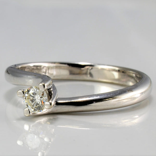 Offset Solitaire Diamond Engagement Ring | 0.12 ct, SZ 6.75 |