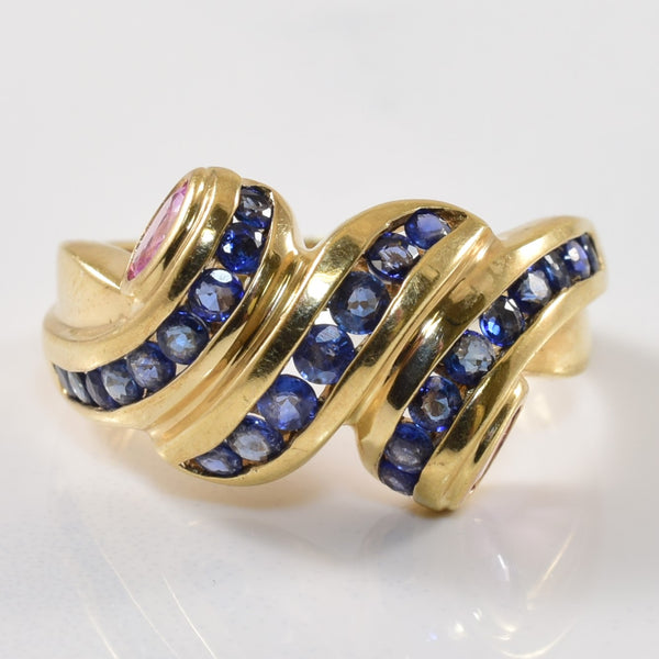 Sapphire Scroll Ring | 1.30ctw | SZ 6.5 |