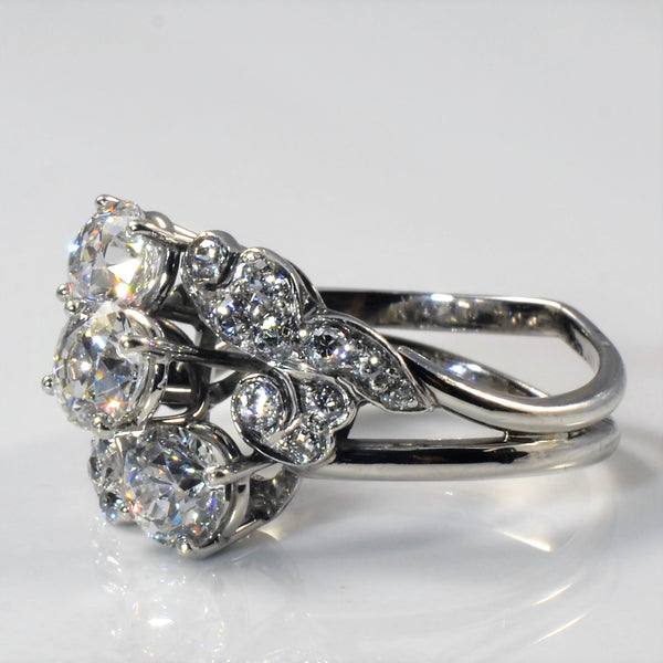 Refabricated Art Deco Diamond Ring | 2.56ctw | SZ 7 |