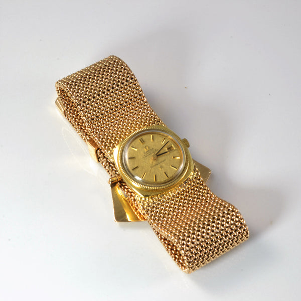 'Omega' 1970s Woven Gold Constellation Watch