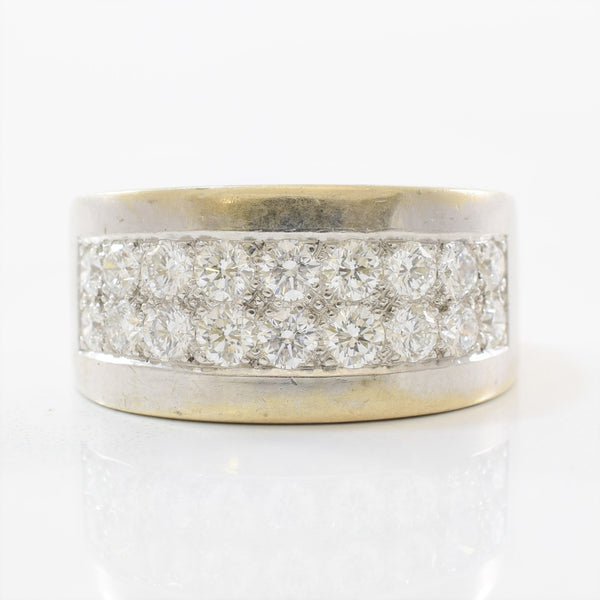 'Cavelti' Double Row Pave Diamond Band | 1.26ctw | SZ 9 |