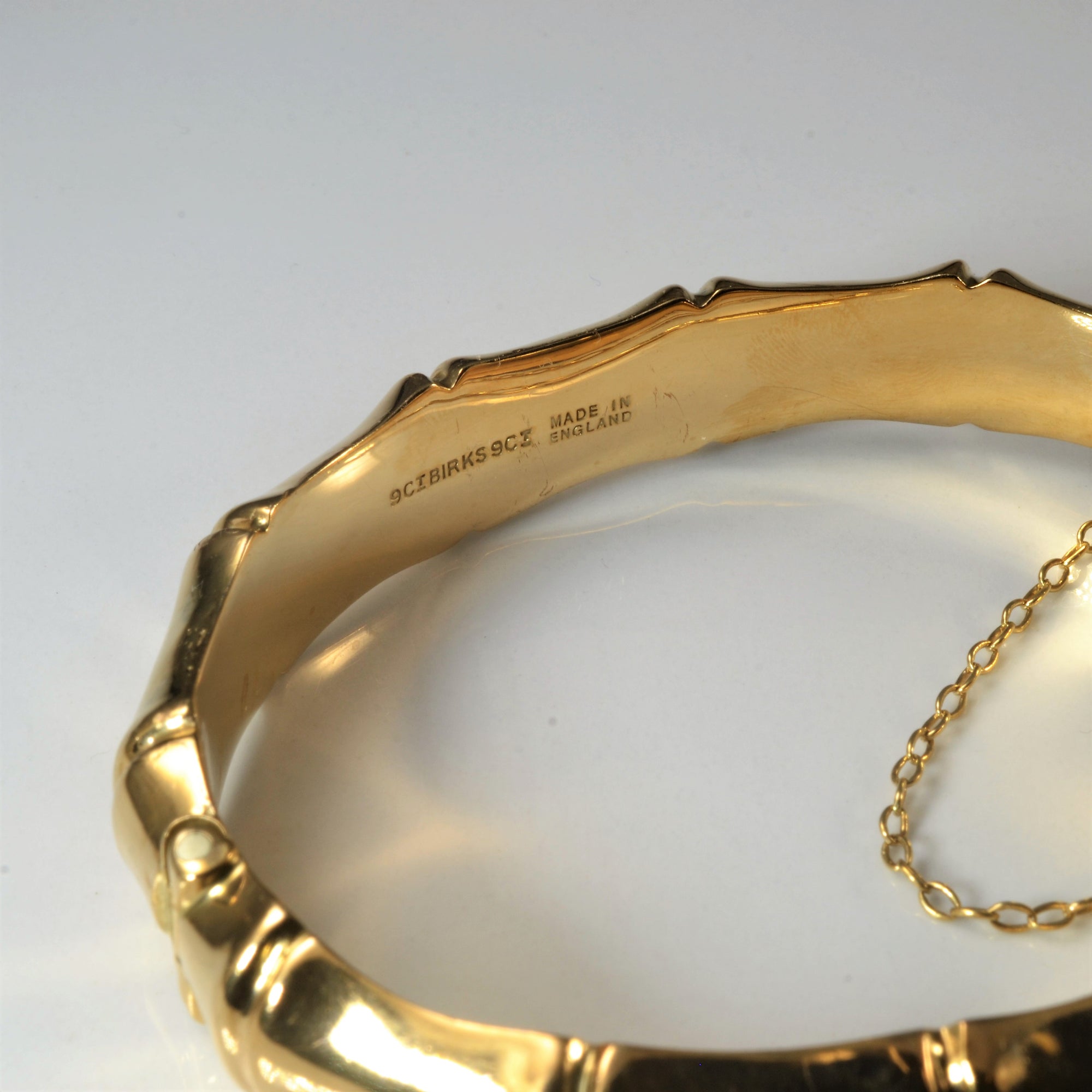 'Birks' Mid Century Bamboo Style Bangle | 7