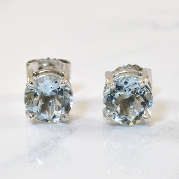 Aquamarine Stud Earrings | 2.00ctw |
