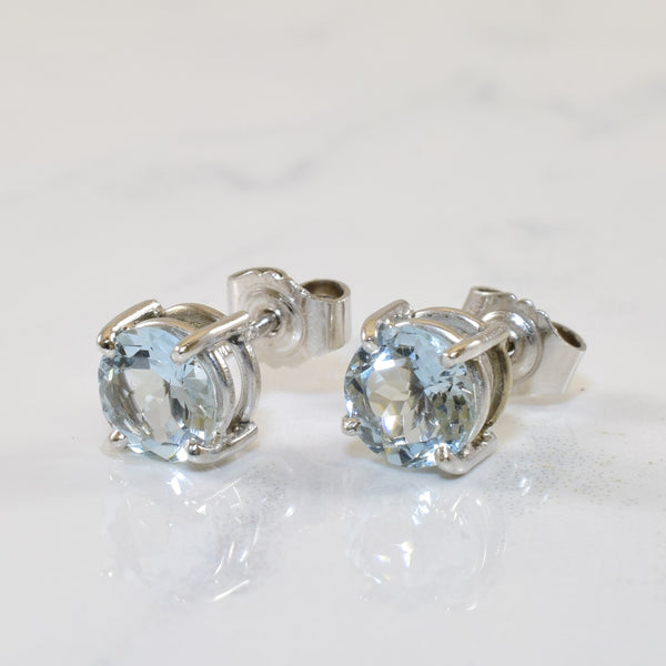 Aquamarine Stud Earrings | 2.00ctw |