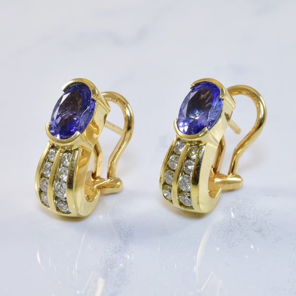 Tanzanite & Diamond Earrings | 1.50ctw, 0.32ctw |