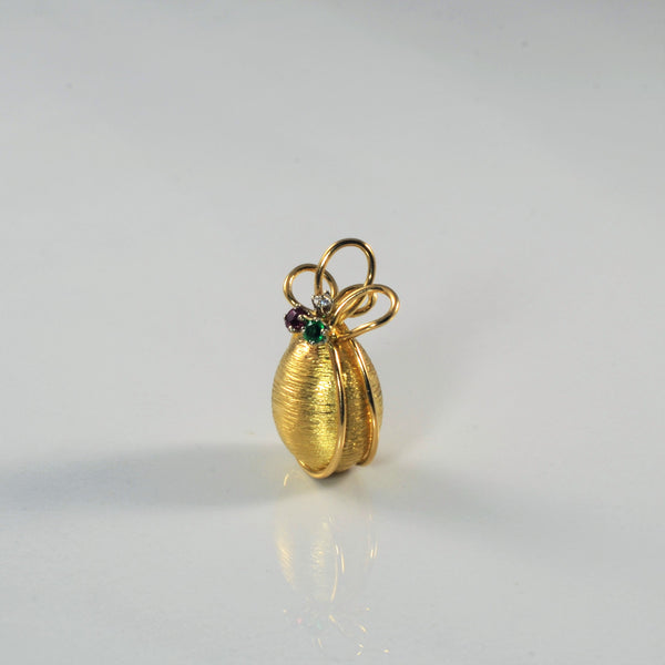 'Cavelti' Multi Gem Egg Pendant | 0.12ctw, 0.03ctw |
