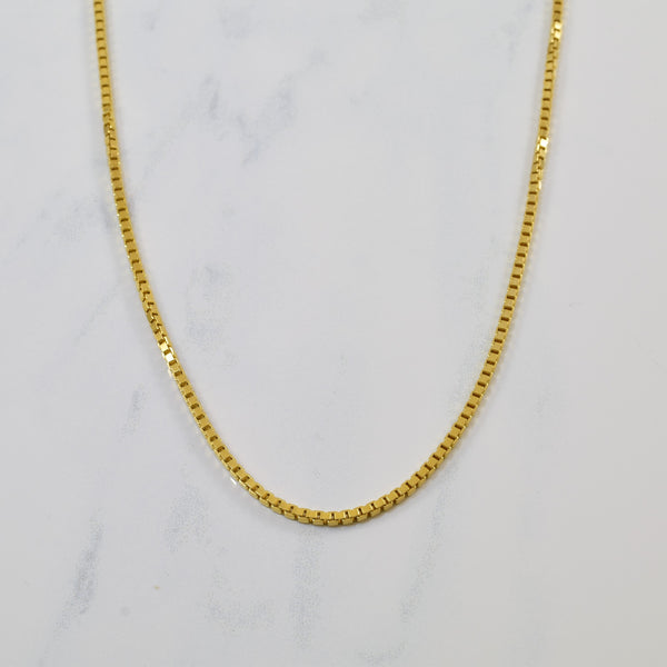 14k Yellow Gold Box Chain | 23.5