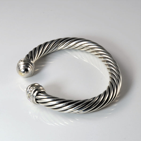 'David Yurman' Diamond Cable Bracelet | 0.32ctw | 7