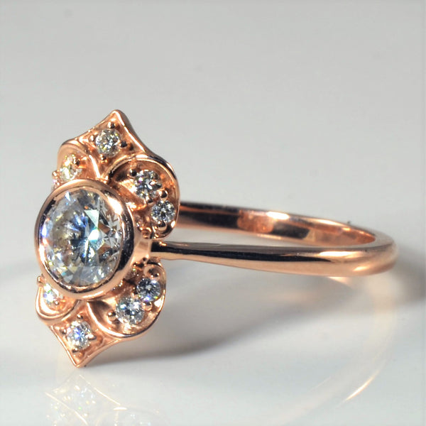 'Bespoke' Bezel Set Diamond Engagement Ring | 0.93ctw | SZ 7.5 |