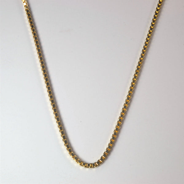 'Bespoke' Yellow Gold Box Chain | 18