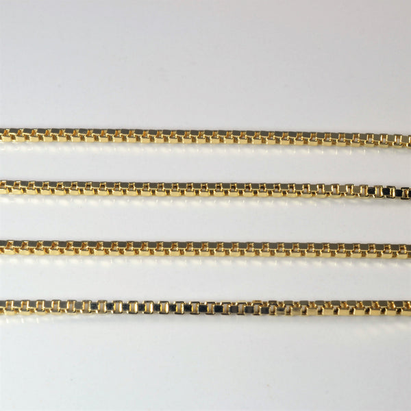 'Bespoke' Yellow Gold Box Chain | 18