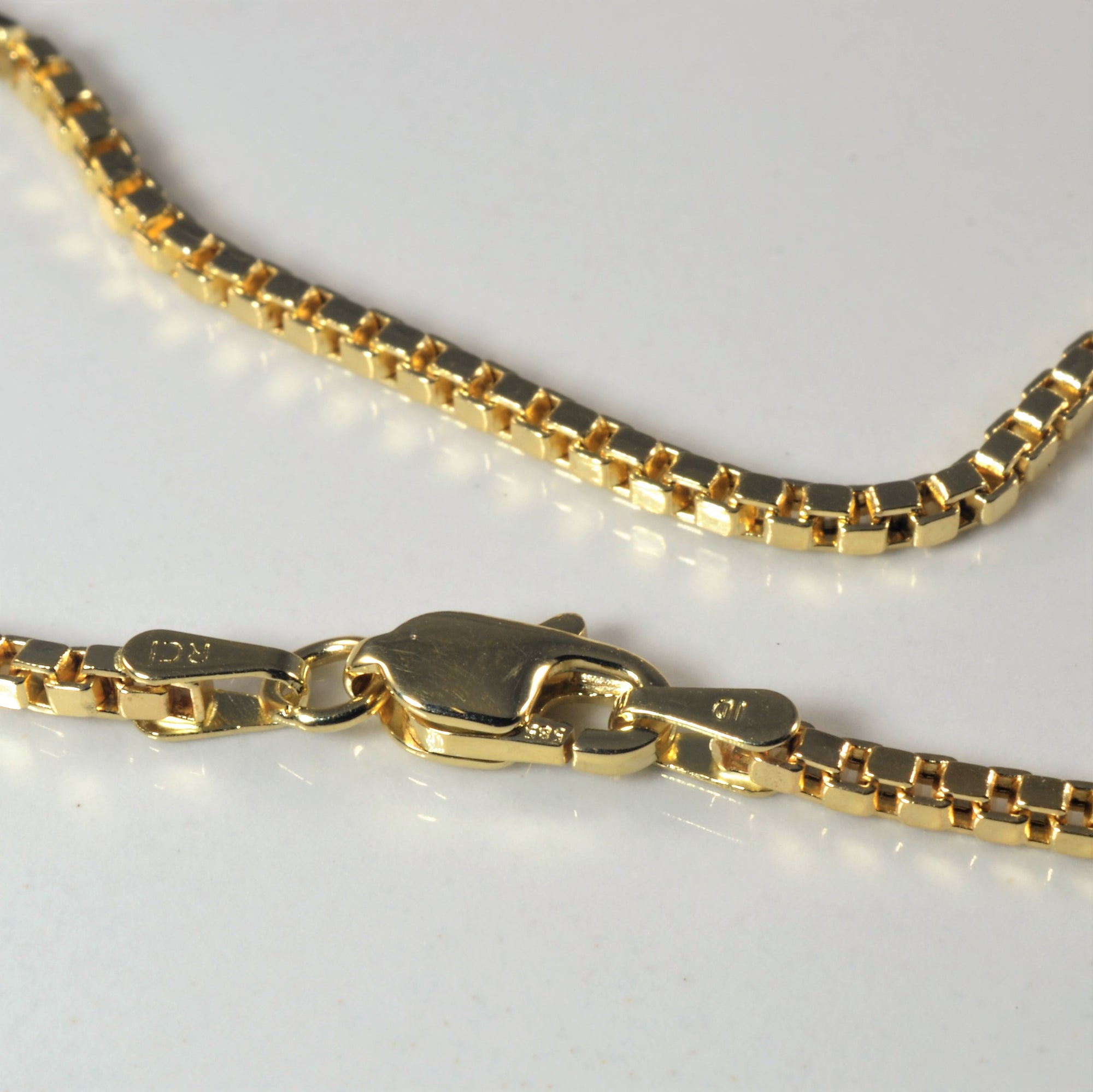 'Bespoke' Yellow Gold Box Chain | 18