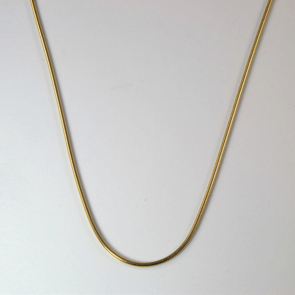 'Bespoke' Yellow Gold Snake Chain | 18