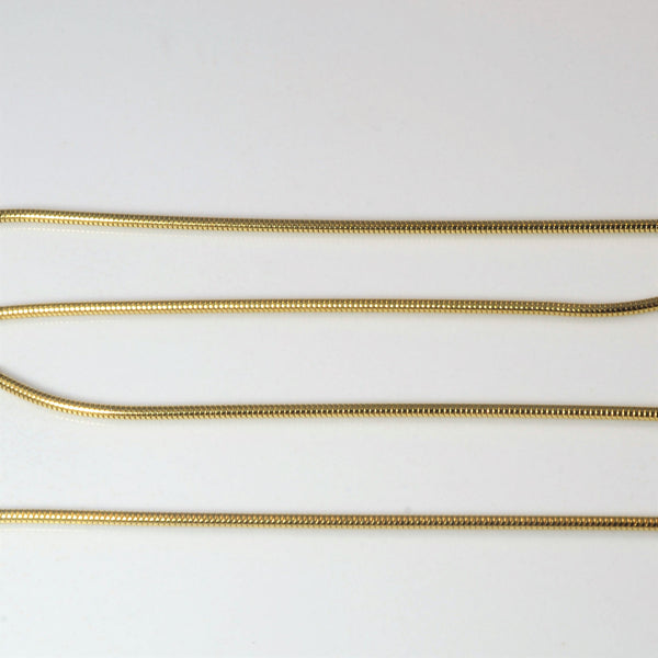 'Bespoke' Yellow Gold Snake Chain | 18