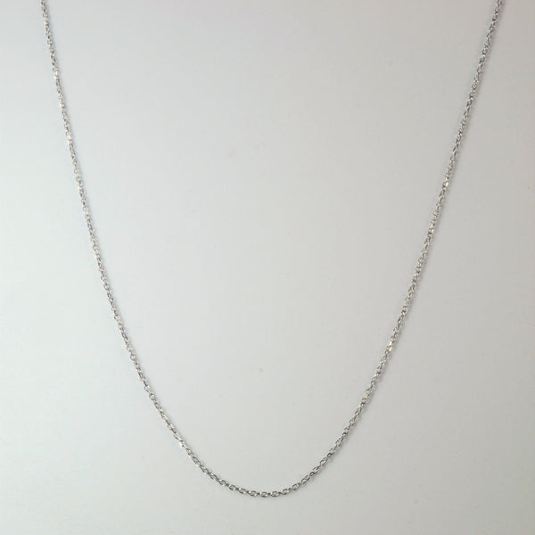 'Bespoke' Adjustable White Gold Chain |