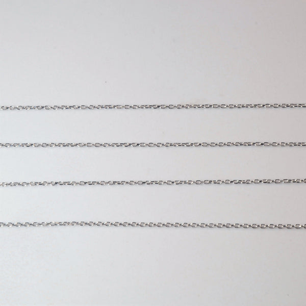 'Bespoke' Adjustable White Gold Chain |