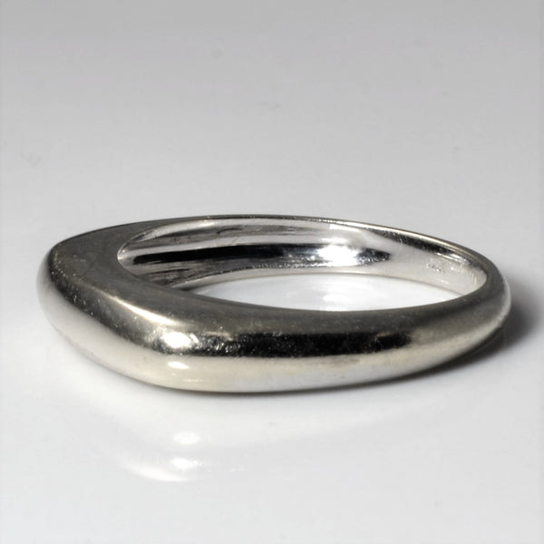 Flat Top White Gold Band | SZ 6.25 |