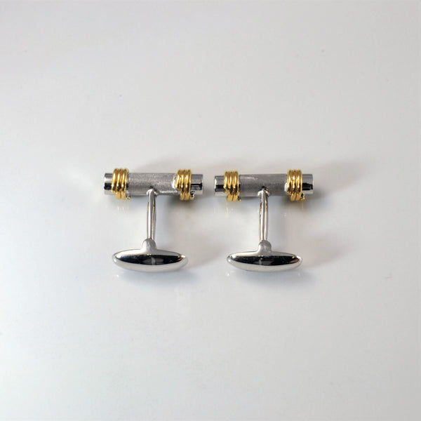 'Birks' Two Tone Gold Cufflinks |