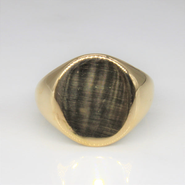 'Birks' Heavy Gold Signet Ring | SZ 9.75 |