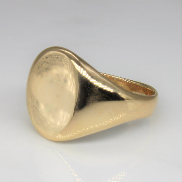 'Birks' Heavy Gold Signet Ring | SZ 9.75 |