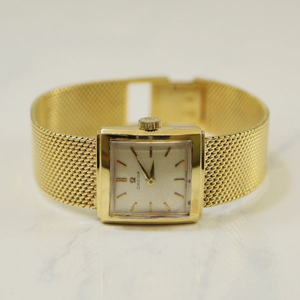 'Omega' 1960s Woven Gold Watch | 6.5