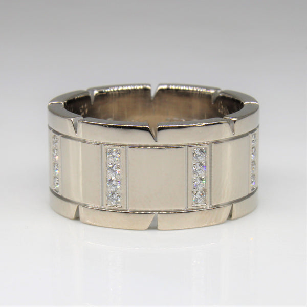 CARTIER Diamond Tank Francaise Ring | 0.32ctw | SZ 9.25 |