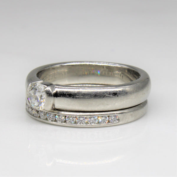 'Tiffany & Co.' Semi Bezel Diamond Wedding Set | 0.38ctw | SZ 4 |